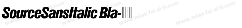 SourceSansItalic Bla字体转换